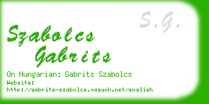 szabolcs gabrits business card